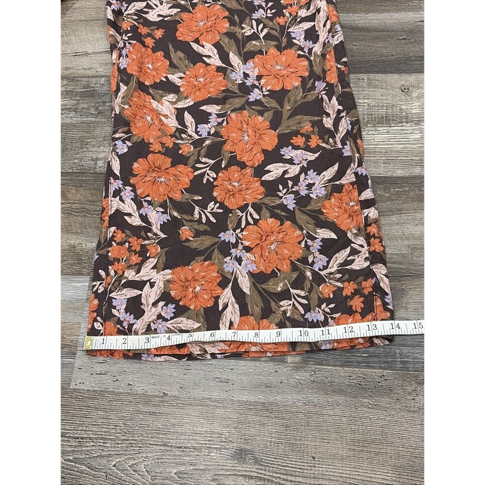 Haute Hippie Pants 100% Linen Floral Wide Leg Cropped Pants Size L Resort Vaca - Picture 7 of 13